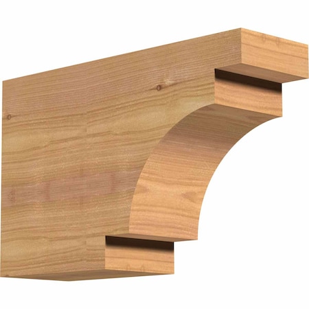 Ekena Millwork Mediterranean Smooth Rafter Tail, Western Red Cedar, 3 1/2"W x 8"H x 12"L RFT04X08X12MED00SWR